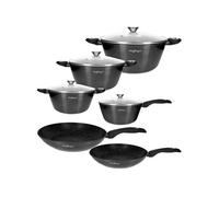 Cheffinger Batterie de cuisine 10 pièces Batterie de cuisine à induction Poêle anti-adhésive