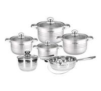 Cheffinger Ensemble de cuisine 12 pièces – 4 marmites, sauteuse, casserole, couvercles – Induction