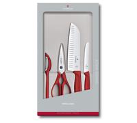 Ensemble De Cuisine 4 Pièces Swiss Classic Rouge