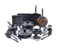 Ensemble de cuisine antiadhésif de 21 pièces, ensemble de plans de cuisine de cuisine noire
