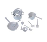 Ensemble De Cuisine Avec Pot À Fourchette 1:12, 10 Pièces, Jouets Alimentaires, Accessoires De Poupées Miniatures Pour Maison De Poupée