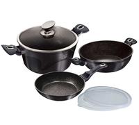 Batterie de cuisine - Berlinger Haus Carbon Pro - Aluminium noir - 6 pièces - Induction turbo