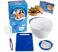Ensemble de cuisine Burger MasterChef Junior Kid's - 9 PC Kit comprend des ustensiles de cuisine reels pour les enfants - Bowl a decouper les rec