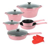 Ensemble de Cuisine - CHEFFINGER - Motif Diamant - 10 Pièces - Inox - Compatible Induction