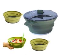 Ensemble de cuisine de camping - Poêles de camping portables pour la cuisine, kit en acier inoxydable ustensiles en silicone pour voyage, appartement, cuisine, voyages en plein air, camping car