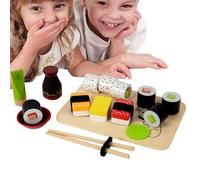 Ensemble de cuisine de jouets, jeu de jeu de sushis - Créative Cooking Kitchen Fitend jouer de la nourriture | Game imaginative Making Handmade Sushi pour garçon, fille, anniversaire, salle de classe,