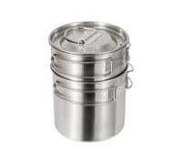 Ensemble de cuisine d'extérieur - compacts en acier inoxydable, couvercle durable inclus, rangement facile à transporter | Kit de casserole de camping multifonction, accessoire léger pour