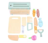 Ensemble de cuisine en bois pour enfants avec support de rangement pour l'éducation précoce