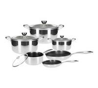 Ensemble de Cuisine Inox Premium 10pièces Revêtement en Nid d'Abeille