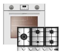Ensemble de cuisine - Kaiser - EG 6374 - Four électrique - Table de cuisson au gaz - Autonettoyage pyrolyse