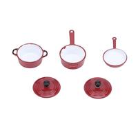 Ensemble de Cuisine Miniature pour Maison de poupée, Ensemble de Cuisine Miniature en Alliage, échelle 1/12, marmite à ragoût en métal Miniature, poêle à Frire avec revêtement en