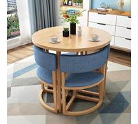 Ensemble de cuisine moderne 5 pièces avec table ronde et chaises, idéal pour les petits espaces et les appartements, cadre en métal élégant, parfait pour négocier la nappe de couleur