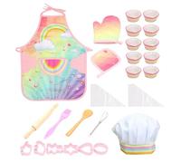 Ensemble de Cuisine - Outils de Cuisson pour , ustensiles de Cuisine de Simulation, Composants de qualité Alimentaire, Design sûr à Bords arrondis, Appareil de Jeu de rôle éducatif, Parfait