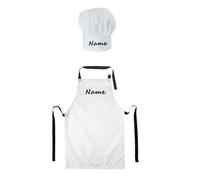 Ferocity Personnalisé de Cuisinier Chapeau avec un nom pour Enfants Avec Texte de Cuisine Ajustable Toque blanc [099]