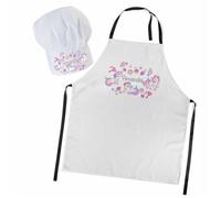 Ferocity Personnalisé de Cuisinier Chapeau avec Un nom pour Enfants avec Texte de Cuisine Ajustable Toque Bonbons Licornes [099]