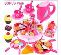 Ensemble De Cuisine Pour Enfants, 80 Pièces, Jeu De Simulation De Rôle, Kit De Nourriture Pour Gâteaux, Jouets Éducatifs Pour Enfants, Cadeaux