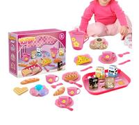 Ensemble de Cuisine pour - Mini Jeu de 9,06 Pouces | Matériau ABS - Jouet de Cuisine 33 pièces avec pour Faire Semblant de Cuisiner Tea Party Jeux de rôle Anniversaire Noël Pâques R