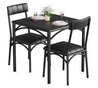 Ensemble de cuisine - SALUTMEUBLE - Table et 2 chaises - MDF - Noir - 4 places