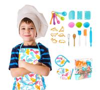 Ensemble De Cuisson Pour Enfants, 26 Pièces, Chapeau, Tablier, Déguisement De Chef, Jeu De Rôle, Cadeau Pour Garçons Et Filles
