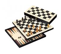 Ensemble De Dames D'Échecs Et De Backgammon - Champ 44 Mm