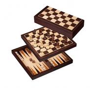 Ensemble De Dames Échecs-Backgammon - Champ 30 Mm - Bouleau