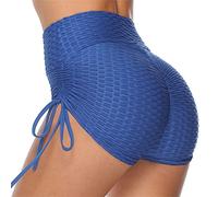 Ensemble de danse Pole avec taille haute, sport, fesses rebondies, entraînement, course, ensemble de legging sportif pour femmes avec short, bleu, XXL