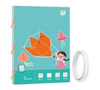 Ensemble de d'apprentissage en géométrie 3D | Livre éducatif avec figurines solides de 9, 12 et 15 | Outil pour la salle de t l'enseignement à la maison pour le raisonnement spatial |
