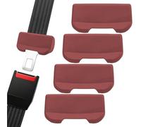 Ensemble de de boucle de ceinture de sécurité - Housses de en silicone pour tampons de friction, 4 capuchons de pour boucle de ceinture de sécurité intérieure de voitu