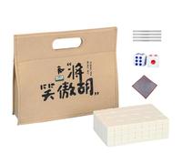 Ensemble de de Mahjong, ensemble de Mahjong chinois Petit, nappe, sac de | de Mahjong de table pour le de nuit d'un ami, un anniversaire de vacances