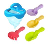Ensemble de de plage 5 pièces avec râteau, entonnoir d'extérieur | Jeux d'extérieur pour enfants, châteaux de sable pour enfants de 3 ans et plus, fêtes, anniversaires, camping, jardin