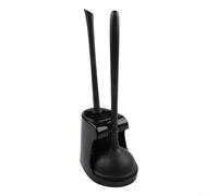 Ensemble de déboucheur et brosse de toilette avec support pour l'efficacité de la salle de bain (noir)