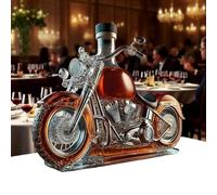 Ensemble De Décanteur De Whisky, Bouteilles De Décanteur De Whisky Moto, Décoration Amusante En Verre À WhiskyEn Forme De Moto, Décorations De Bureau Aérateur Vintage Pour WhiskyChampagne Vodka