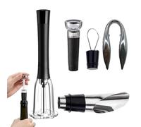 Ensemble de décapsuleurs, pompe à air comprimé, décapsuleur, kit réutilisable avec coupe-feuille, aérateur, bouchon sous vide, tire-bouchon, accessoires d'alcool pour la maison