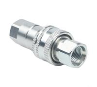 Ensemble de déconnexion rapide hydraulique anti-fuite avec noyau en acier | Corps en acier chromé, résistant à l'oxydation, résistant à l'usure, finition argentée, s'adapte aux lignes hydrauliques 3C