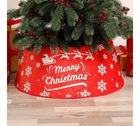 Ensemble de décoration de base de sapin de Noël - Jupe et tablier à paillettes (40 x 60 x 20 cm), décoration de maison de vacances