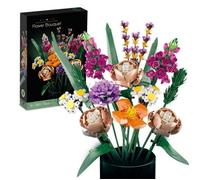 Ensemble de décoration de bâtiment de bouquet de fleurs Icons - Fleurs artificielles avec roses, accessoires décoratifs pour la ma1
