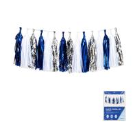 Ensemble de décoration de fête avec bannière à franges, 15 pompons sur ficelle, guirlande de 35 cm pour table à dessert et toile de photo