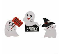 Ensemble de décoration de fête d'Halloween d'intérieur avec trois ornements pour cuisine, table et pièce pour améliorer l'ambiance des vacances (B)