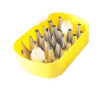 Ensemble de décoration de gâteaux en acier inoxydable de 27 pièces, outils de pâtisserie couramment utilisés avec étui de rangement for gâteaux d'anniversaire et choux à la crème