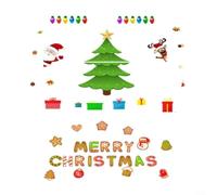 Ensemble de décoration de Noël magnétique en résine avec adorable boîte cadeau renne et Père Noël pour réfrigérateur, boîte aux lettres ou voiture, décorations festives d'intérieur et d'extérieur pour