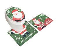 Ensemble de décoration de toilettes de Noël | Tapis de salle de bain de Noël | Tapis absorbant l'eau antidérapant pour les vacances d'hiver, dortoir festif, auberge, camping-car, hôtel