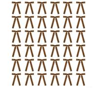 Ensemble de décoration de vacances avec 36 nœuds en ruban de velours, double nœud, extrémités inclinées et cravate torsadée pour décorations de sapin et de couronne (nœud caillé profond)