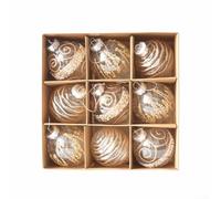 Ensemble de décoration de vacances avec boules de Noël incassables pour sapin et autres décorations festives, avec boucles de suspension sécurisées pour un placement facile sur les couronnes et les