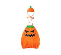 Ensemble de décoration d'Halloween pour statues d'oie pour 58,4 cm avec cape, chapeau de sorcière et sac à citrouille pour porche, terrasse et jardin (citrouilles)