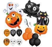 Ensemble de Décoration Halloween - SPRINGOS - 14 Ballons - Latex - Multicolore - Effrayants