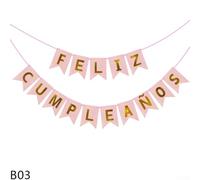 Ensemble de décoration « Happy Birthday » macaron pour filles avec installation facile (A)