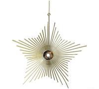 Ensemble de décorations à suspendre pour sapin de Noël avec flocon de neige, cloches, étoiles et plumes, finition brillante galvanisée, plastique léger pour décoration d'intérieur (C)