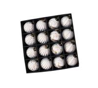 Ensemble de décorations d ' arbre, 12 pièces, décoration de boule vintage avec ficelle attachée pour branches de Noël et accents de couronne, ornements de Noël vintage, boules de vacances à ficelle en