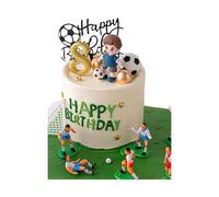 Ensemble de décorations de gâteau de garçon de football créatif pour les fêtes d ' anniversaire avec des matériaux en plastique de qualité alimentaire sûrs et des couleurs vives Creative Football