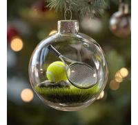 Ensemble de décorations de golf en verre de pour Noël, arbre de sport, boules de Noël en verre transparent, décoration de Noël à suspendre, pour cheminée, porche, intérieur et extérieur